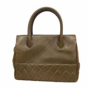 Chanel Matelasse Handbag, Brown Lambskin, Women's